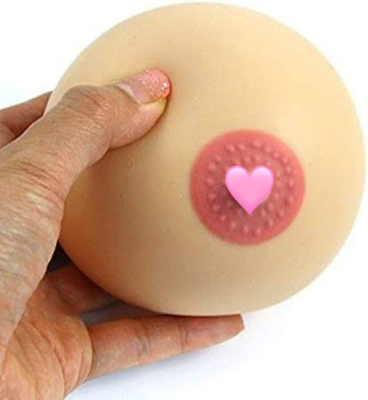 Breast Boob Stress Relief Ball Funny Stress Squeeze Ball Gag Toy for Boy Girl Best Friend Large