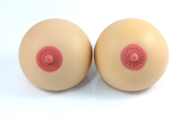 Hilarious Boob Breast Stress Ball Squeeze Toy Stress Reliever, Gag Gift, Practical Joke Gift, LARGE SIZE, 2 BALL SET